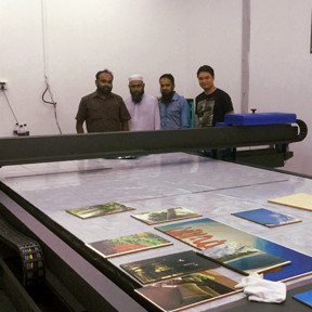 Training Eco Solvent Printer, UV Printer, Digital Textile Printer and Solvent Printer at oversea customer’s working site.