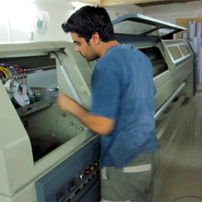 Training Eco Solvent Printer, UV Printer, Digital Textile Printer and Solvent Printer at oversea customer’s working site.