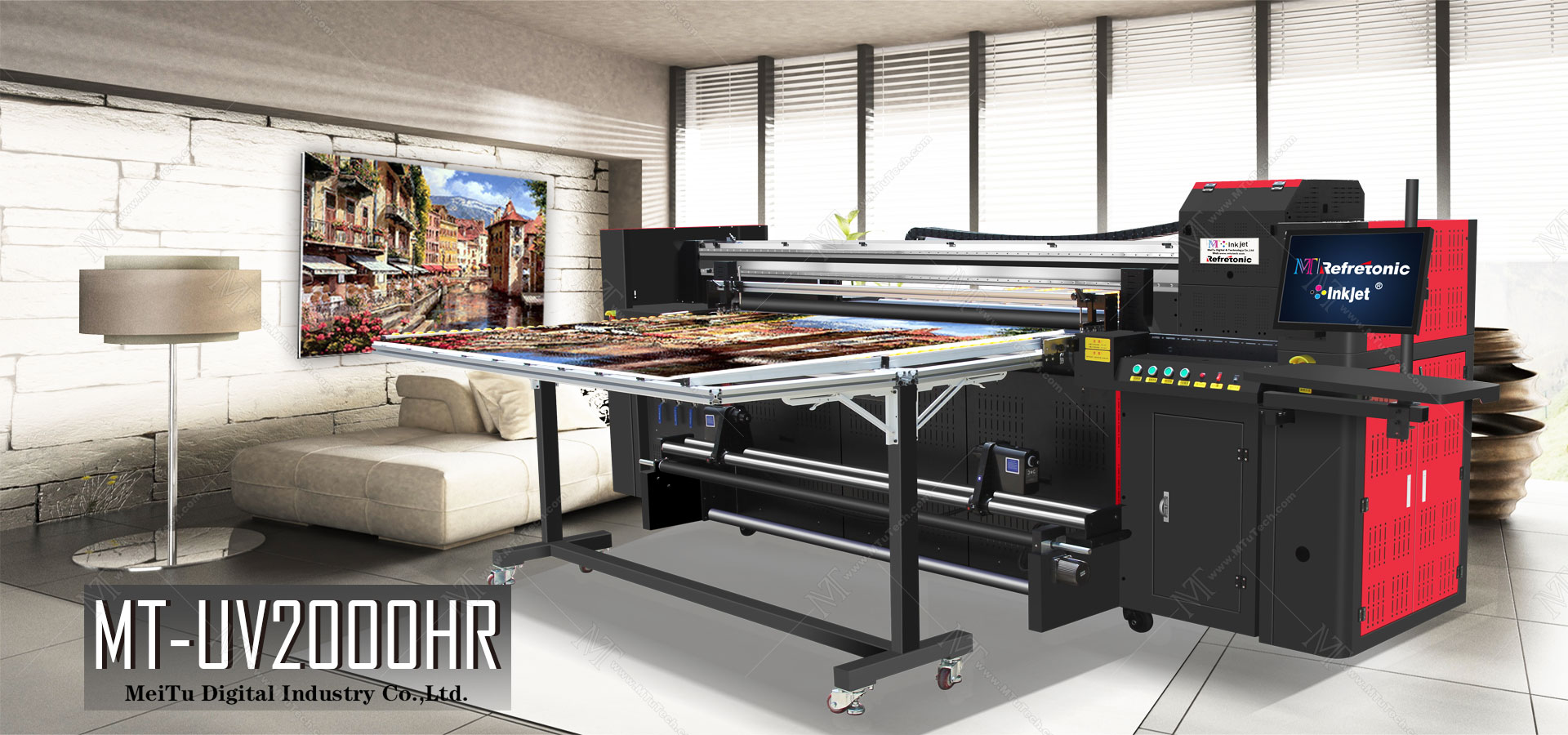 Hybrid UV Printer MT-UV2000HR (Roll to Roll & Flatbed)